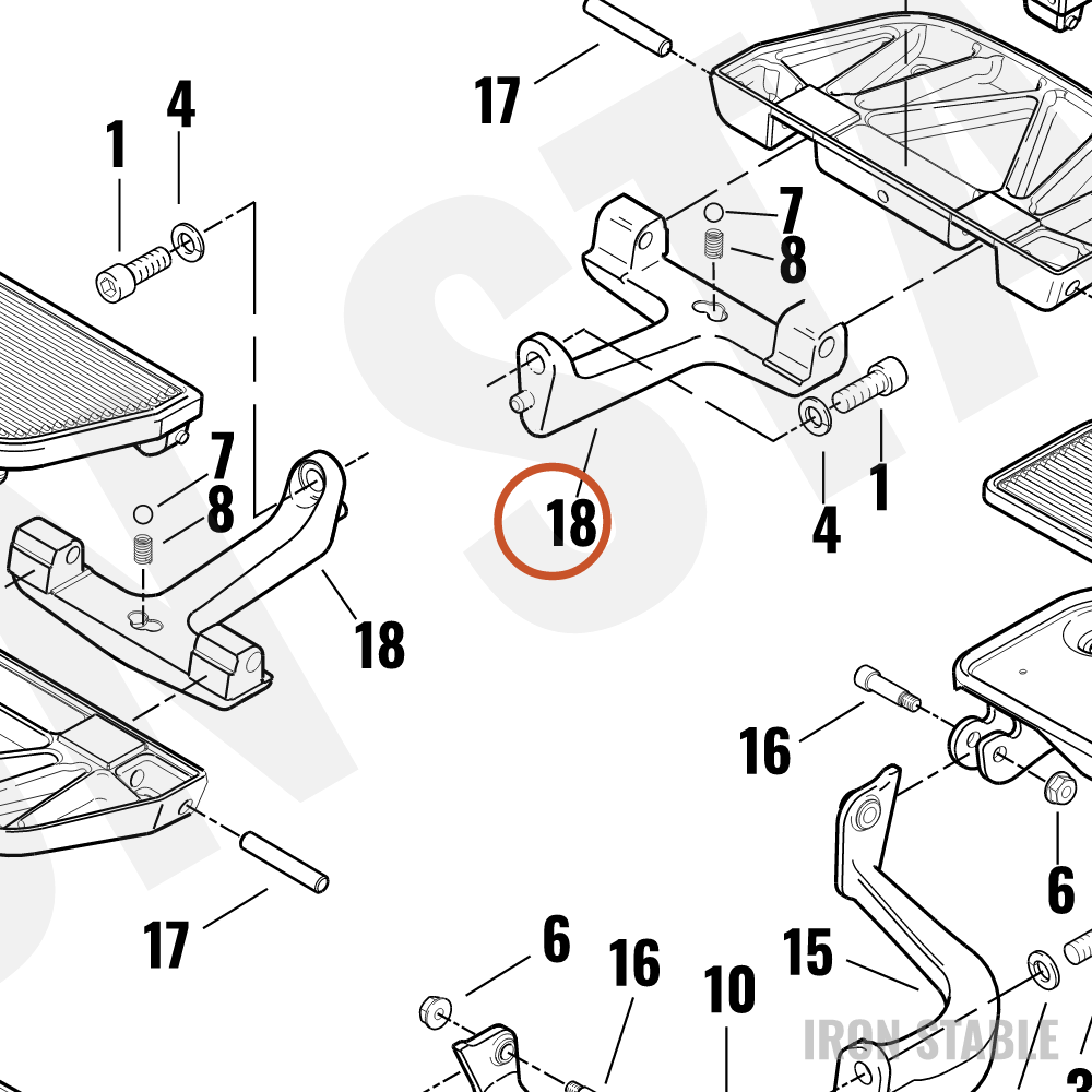 Harley-Davidson Support Assembly, Ftbrd