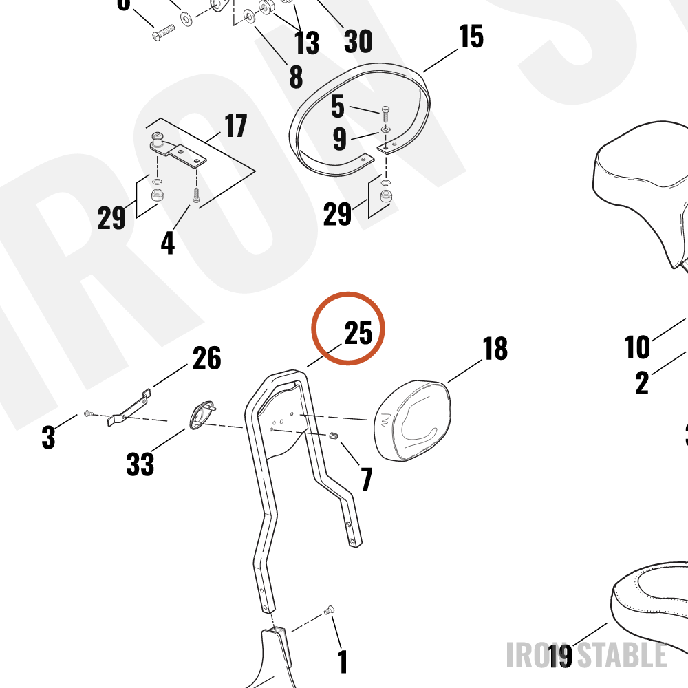 Harley-Davidson Sissybar Upright