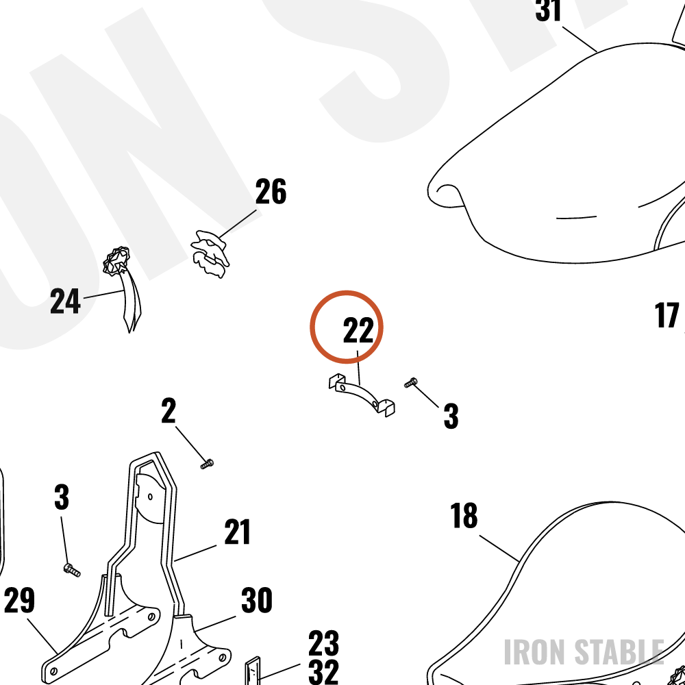 Harley-Davidson Bracket, Backrest