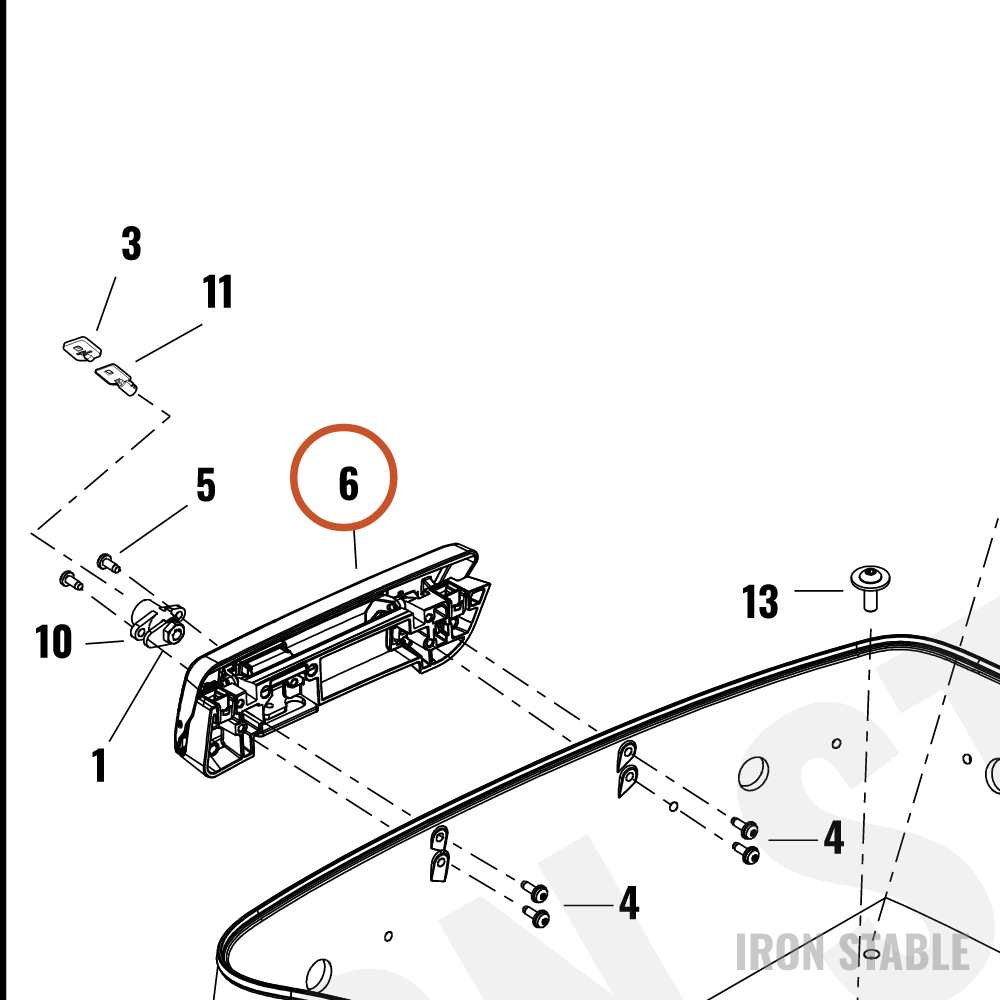 Harley-Davidson Hasp Assembly, T-Pak Btm