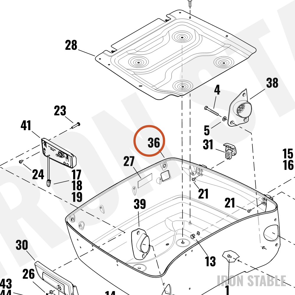 Harley-Davidson Bottom, Drilled T-Pak