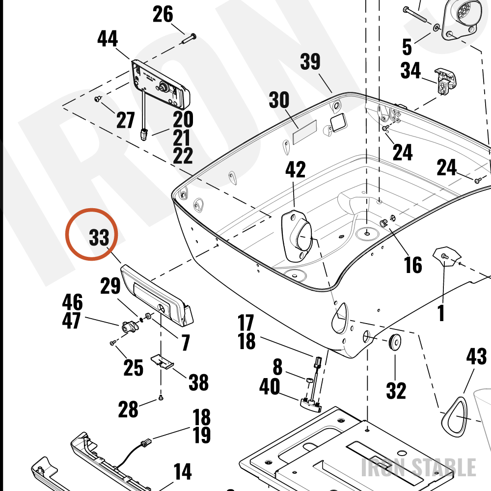 Harley-Davidson Latch, Case, T-Pak, Lower, Sld
