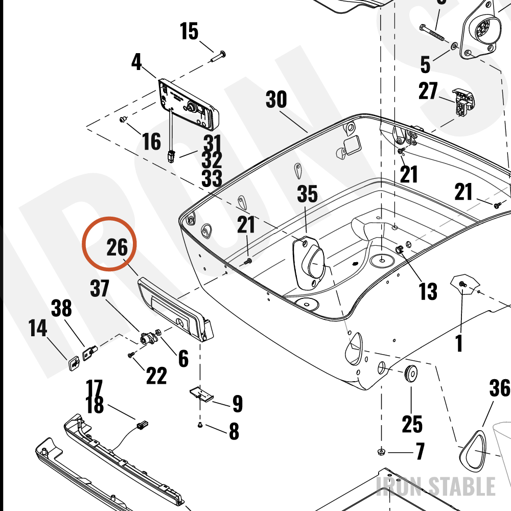 Harley-Davidson Latch, Case, T-Pak, Lower, Sld