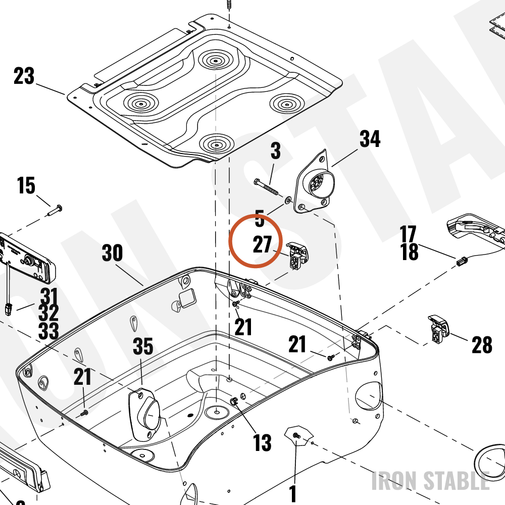 Harley-Davidson T-Pak Sub-Component, Hinge Assembly, Rr, 