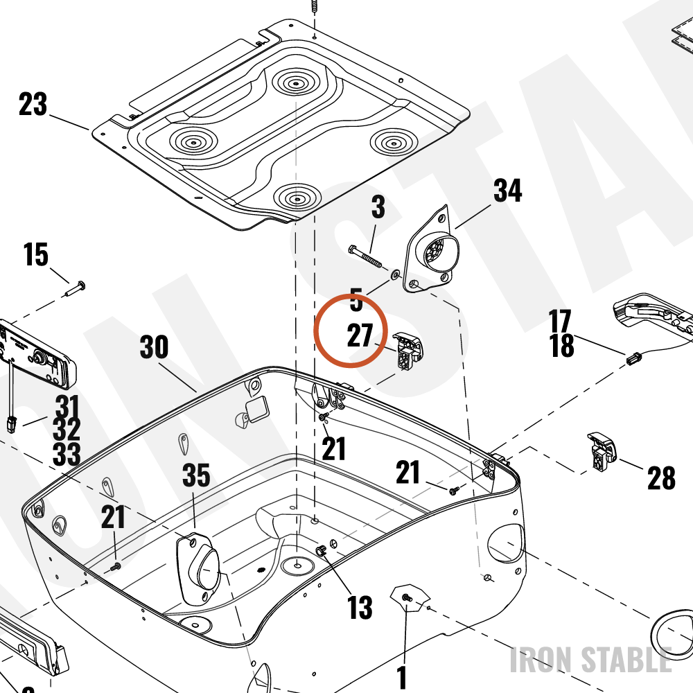 Harley-Davidson T-Pak Sub-Component, Hinge Assembly, Rr, 