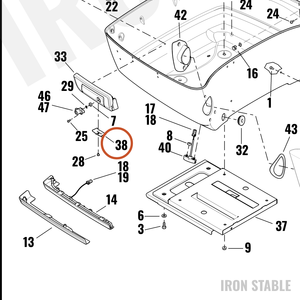 Harley-Davidson Latch, Case, Lock, Cover, Burg Chr