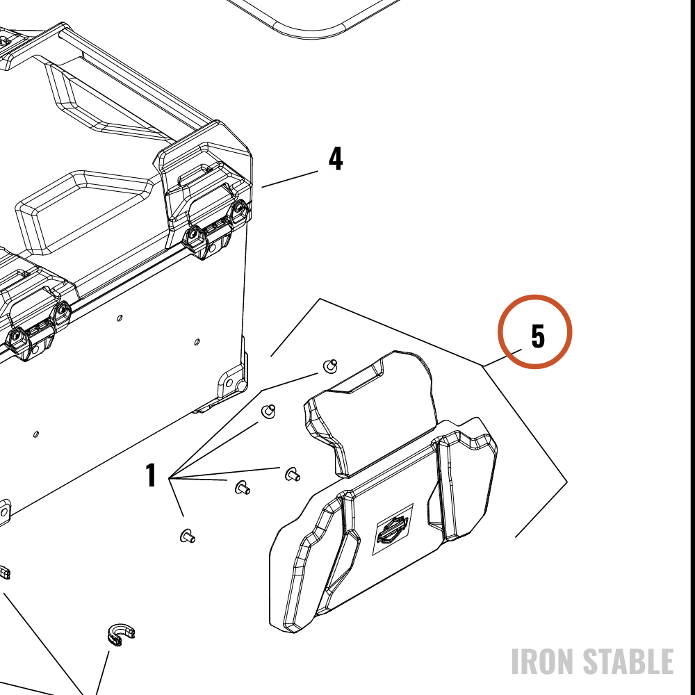 Harley-Davidson Kit, T-Pak, Backrest Pad