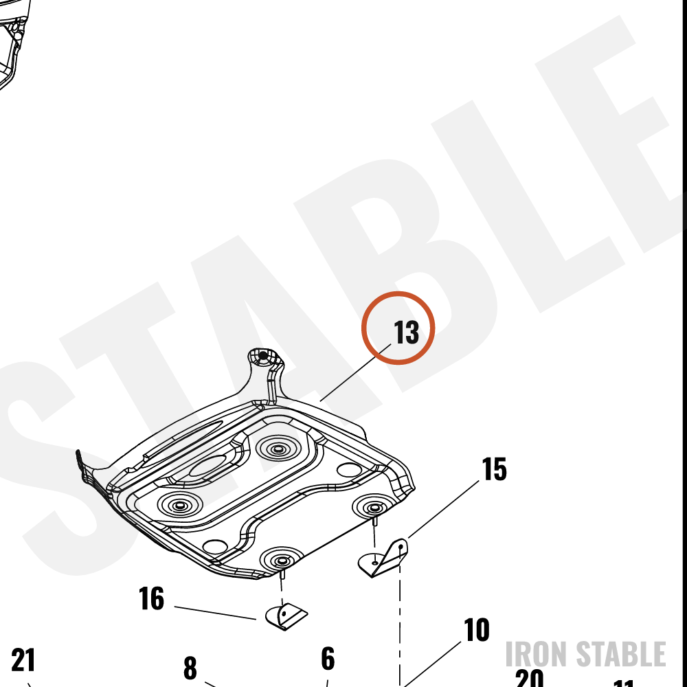 Harley-Davidson T-Pak Sub-Component, Plate