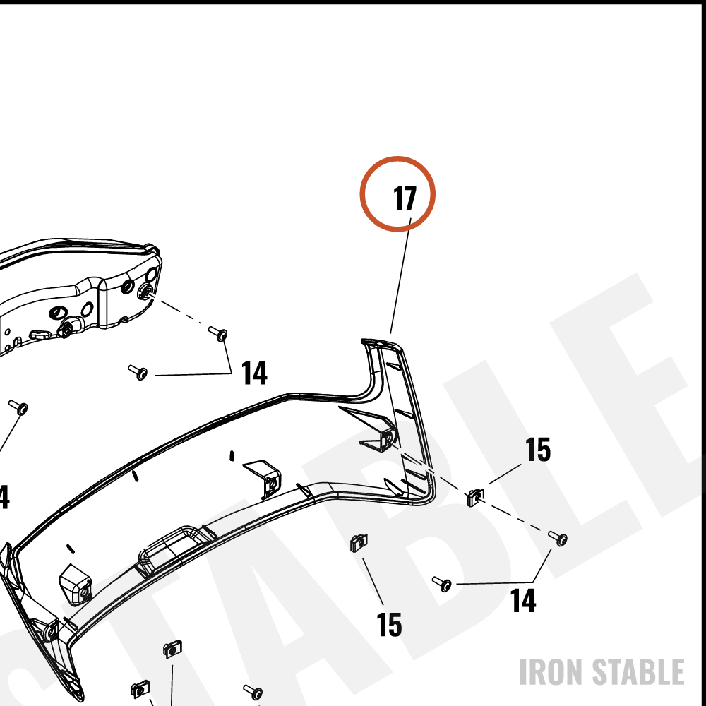Harley-Davidson T-Pak, Panel, Rear, Solid