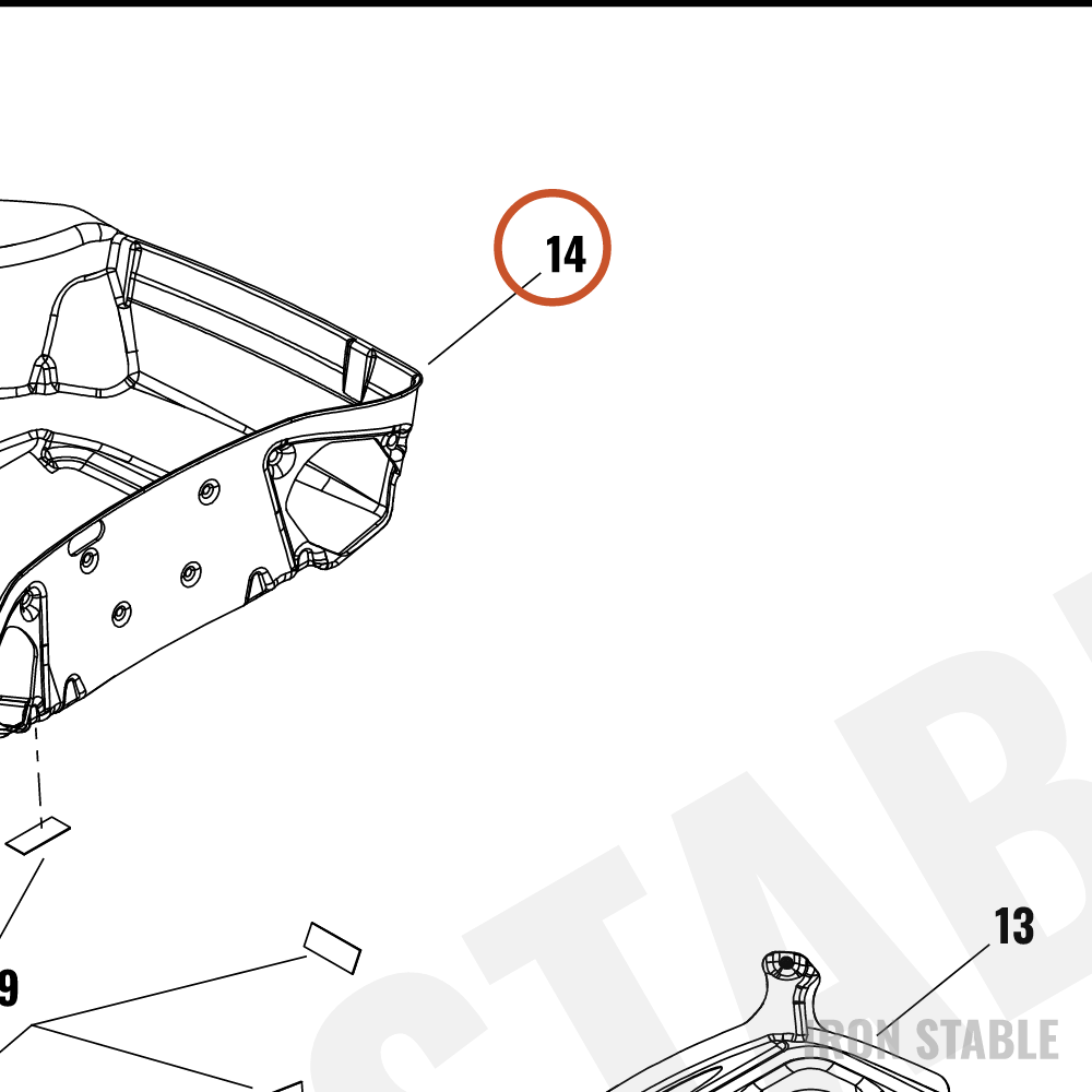 Harley-Davidson T-Pak Sub-Component, King, Liner, Tub