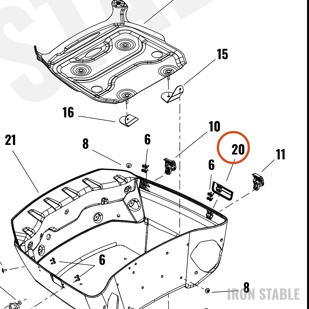 Harley-Davidson T-Pak Sub-Component, Washer, Hinge