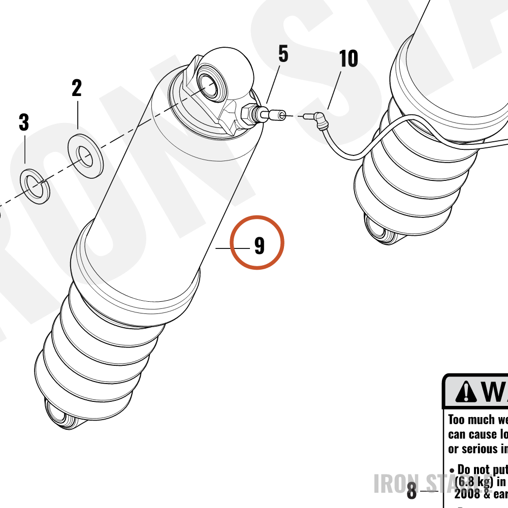 Harley-Davidson Shock, Tt, Rr, Blk