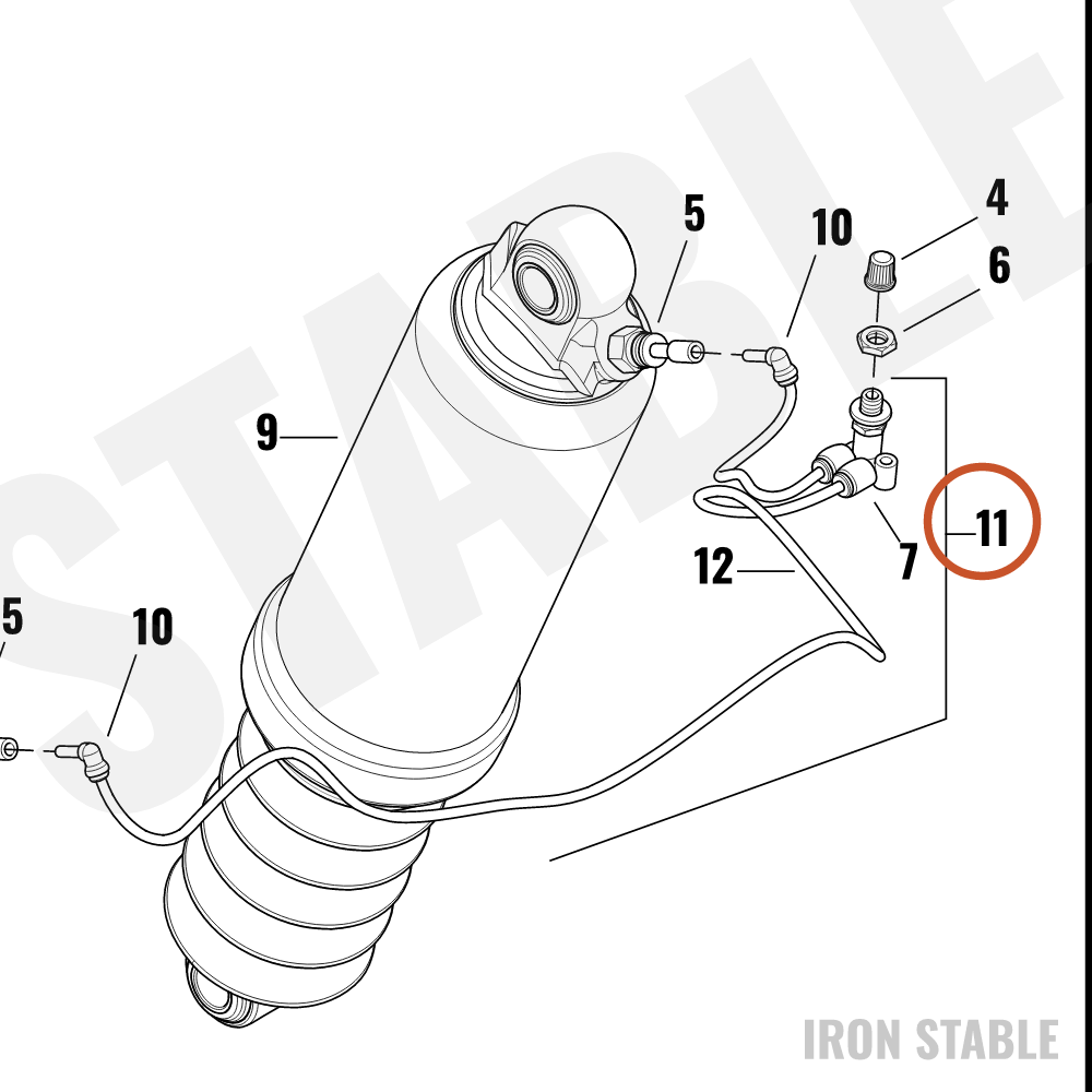 Harley-Davidson Air Shock Valve Assembly