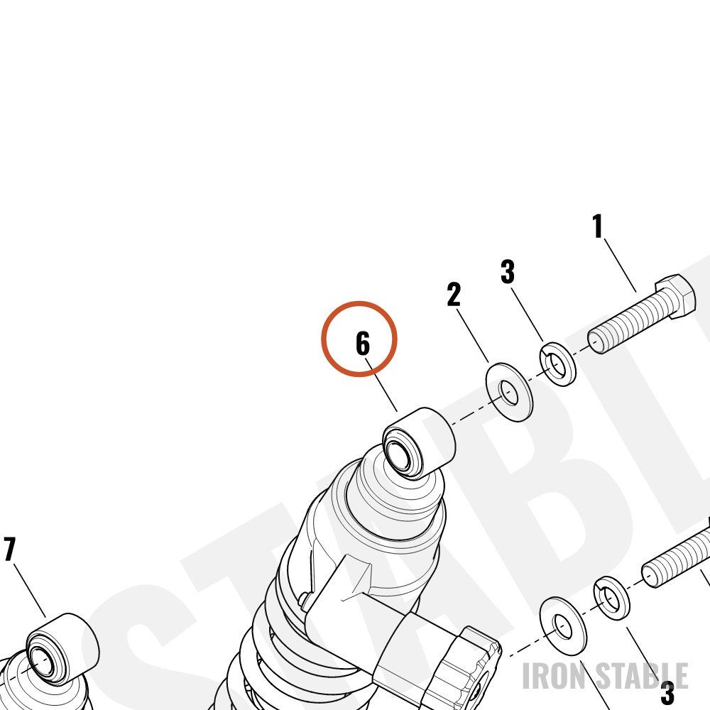 Harley-Davidson Rear Shock, Lh, Emulsion, W/Dial