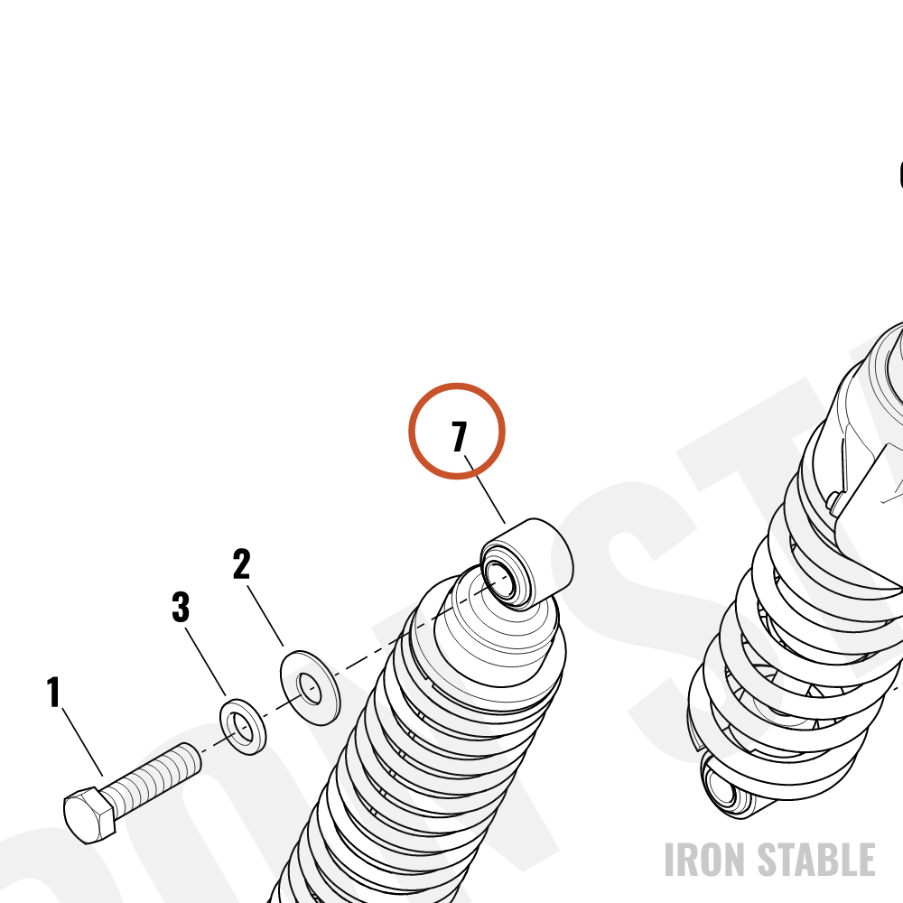 Harley-Davidson Rear Shock, Rh, Twin Tube