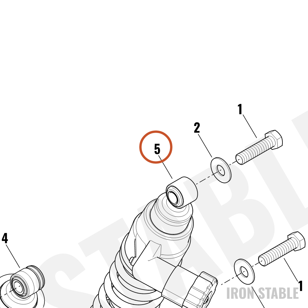 Harley-Davidson Shock, Rr, Lh, Emulsion, W/Dial A