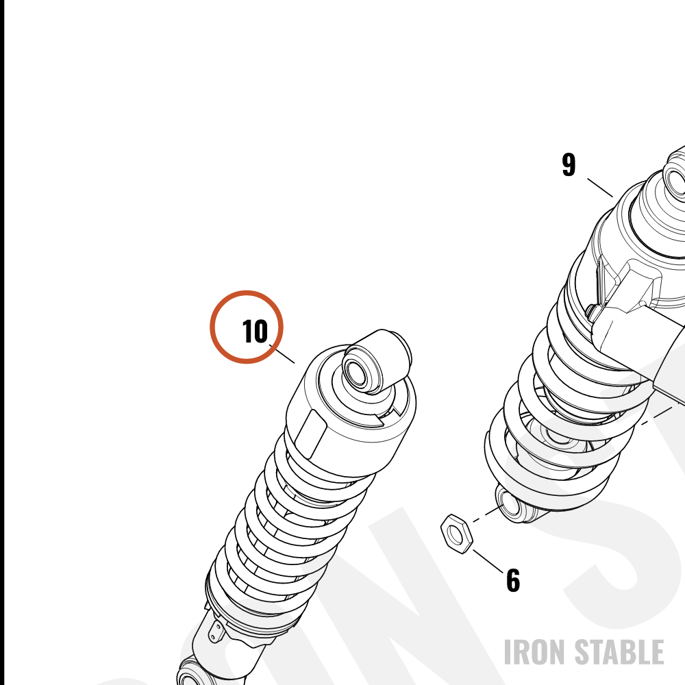 Harley-Davidson Rear Shock, Twin Tube