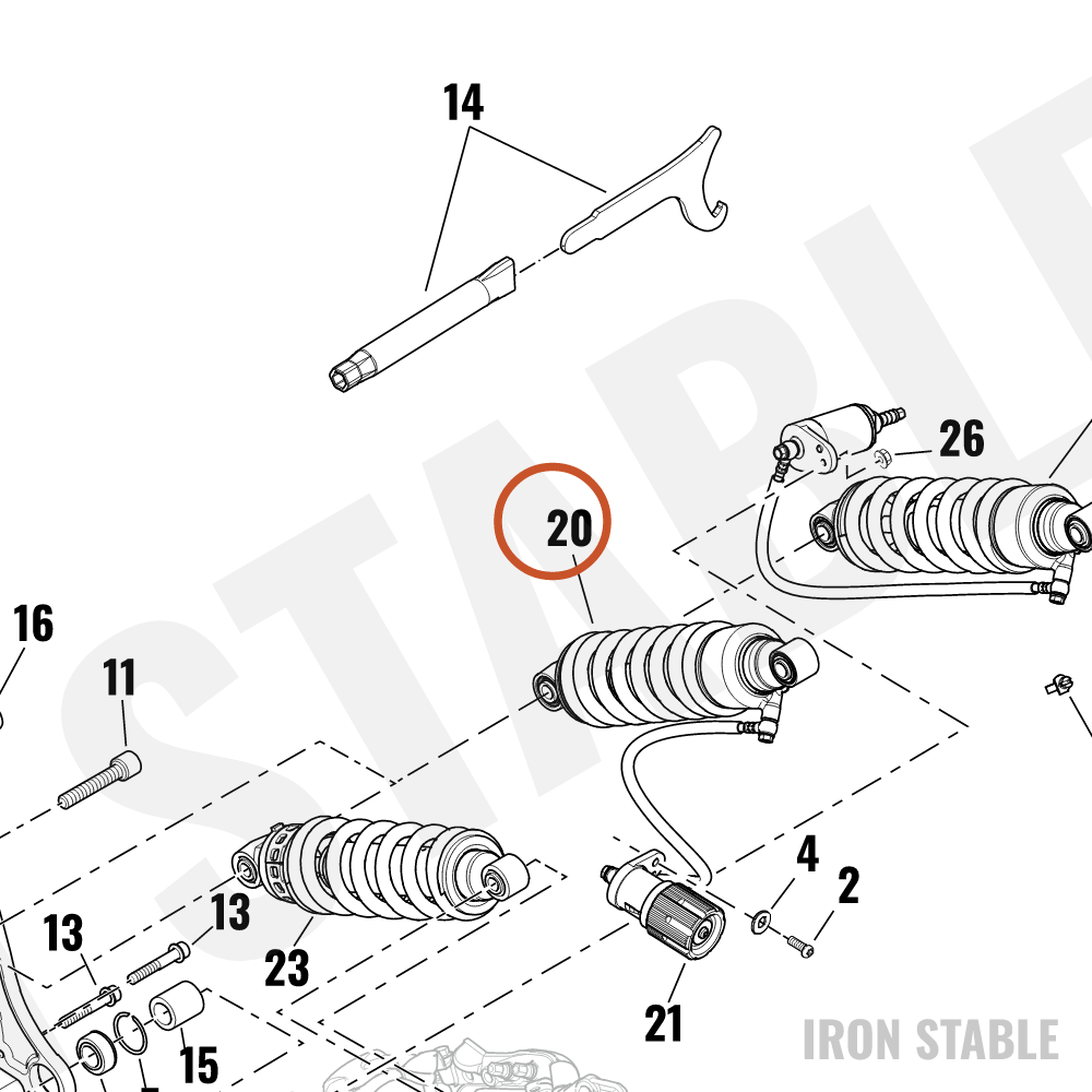 Harley-Davidson Shock, Rr, 56mm, Stroke