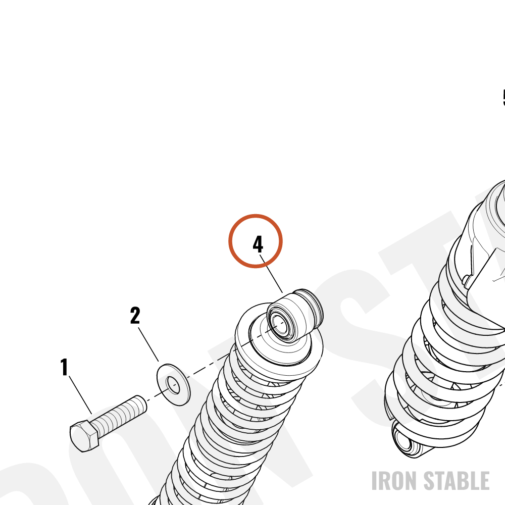 Harley-Davidson Rear Shock, Rh, Twin Tube