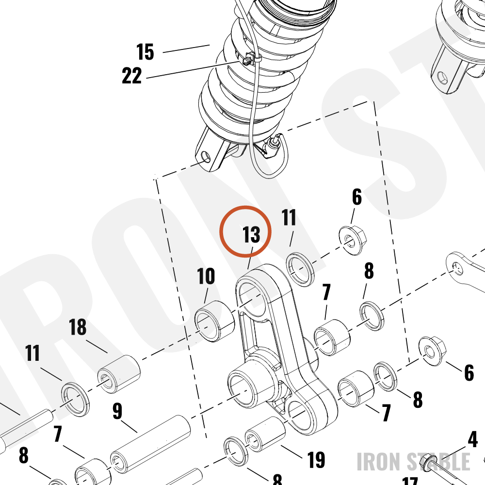 Harley-Davidson Link, Rr Spnsn, Rocker