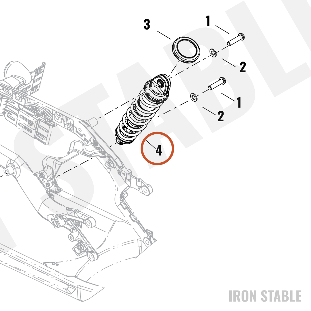 Harley-Davidson Shock, Rr, Freepiston