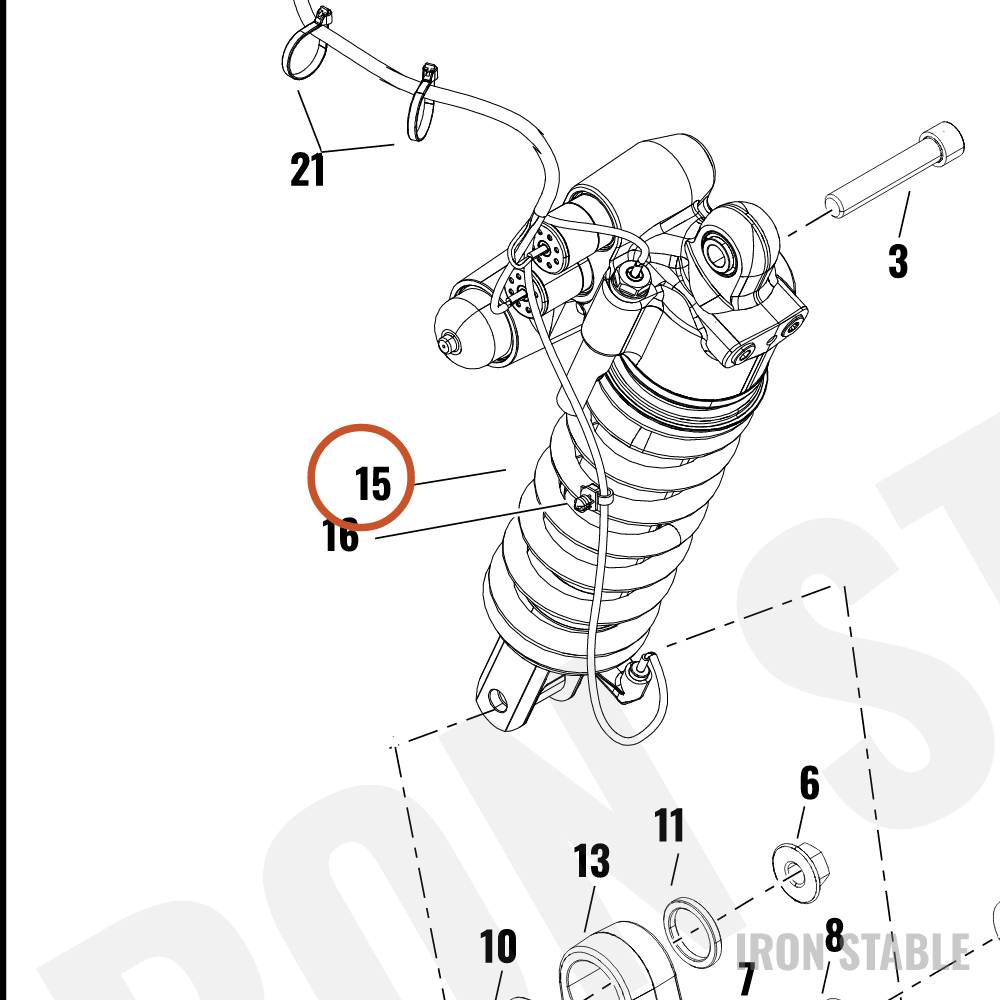 Harley-Davidson Shock, Rr, 71mm Stroke, Semi-Act,