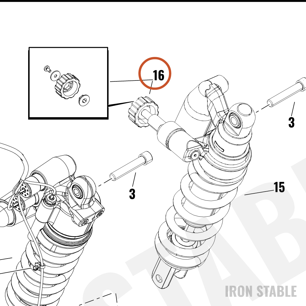 Harley-Davidson Rr Spnsn Misc Component, Knob, Adj, P