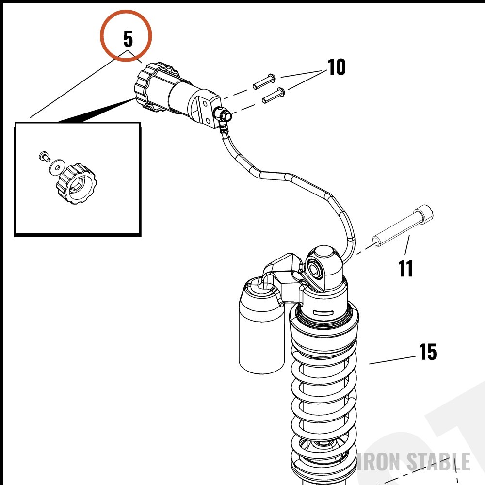 Harley-Davidson Rr Shock Sub-Component, Kit-Knob, Ad