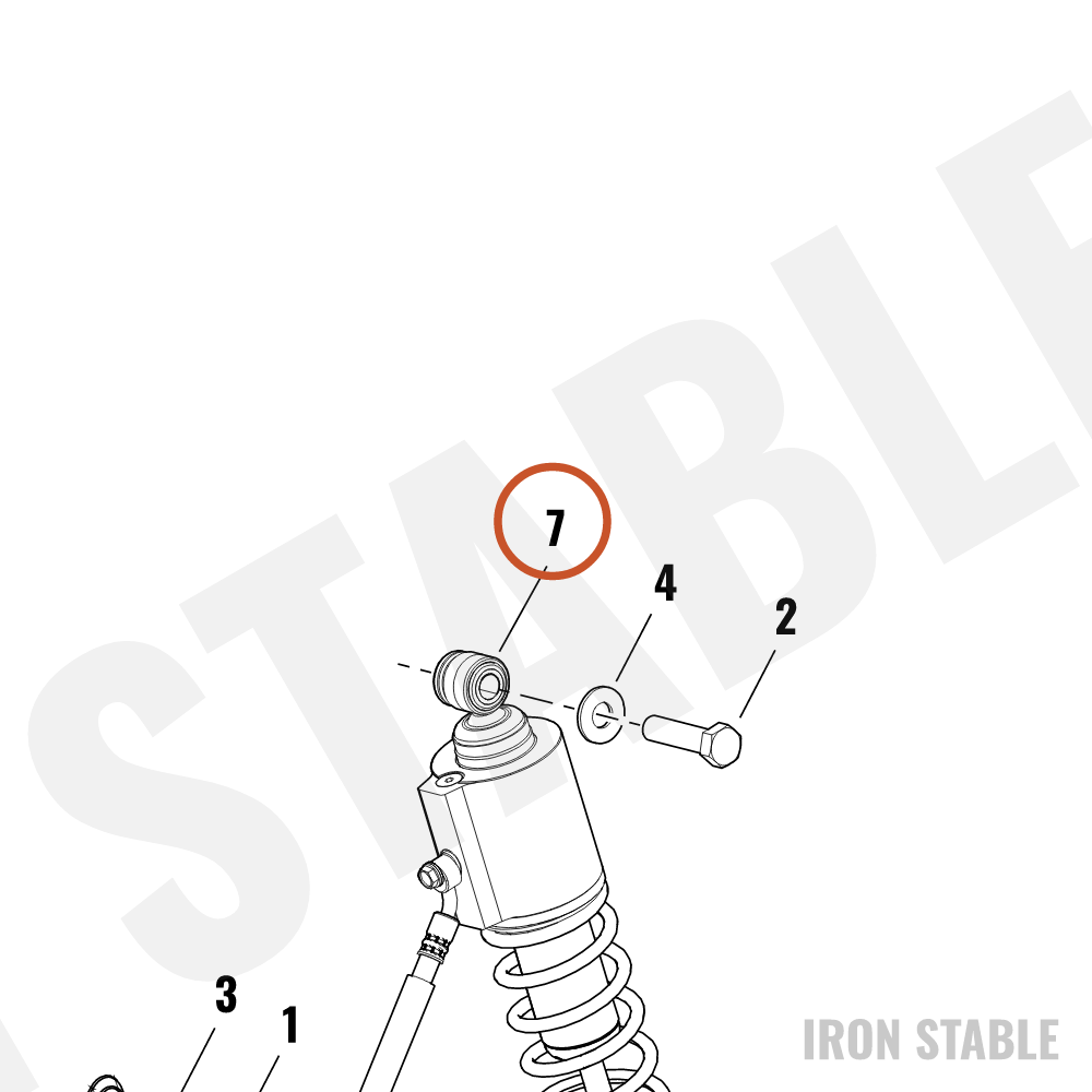 Harley-Davidson Shock, Rr, 76mm, Lh, Emuls, Remote, 