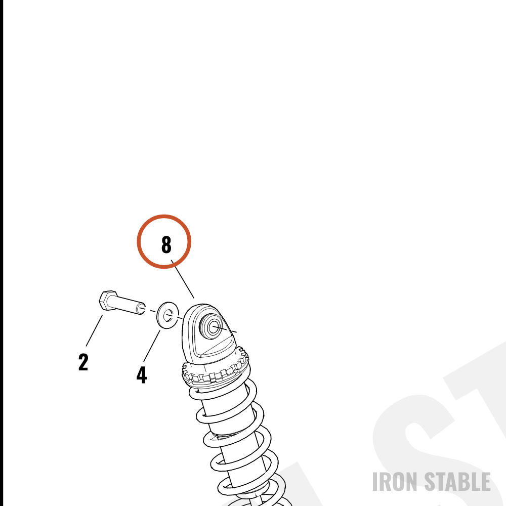 Harley-Davidson Shock, Rr, 76mm, Rh, Emuls, Thread, 
