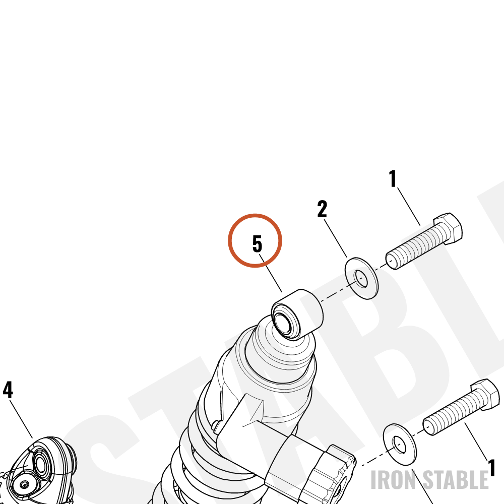 Harley-Davidson Shock, Rr, 76mm, Lh, Emuls, Hyd