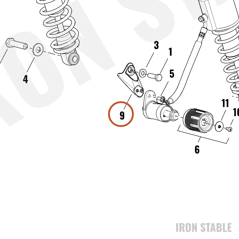 Harley-Davidson Bracket, Shock Rsvr, Lh