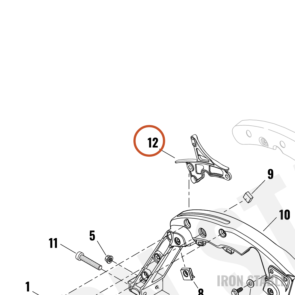 Harley-Davidson Bracket, Shock Rsvr, Rh