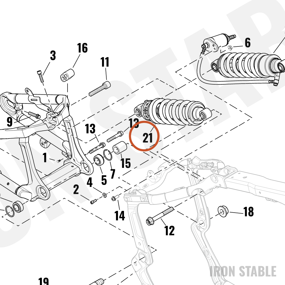 Harley-Davidson Shock, Rr, 43mm Stroke, Hydr Pla