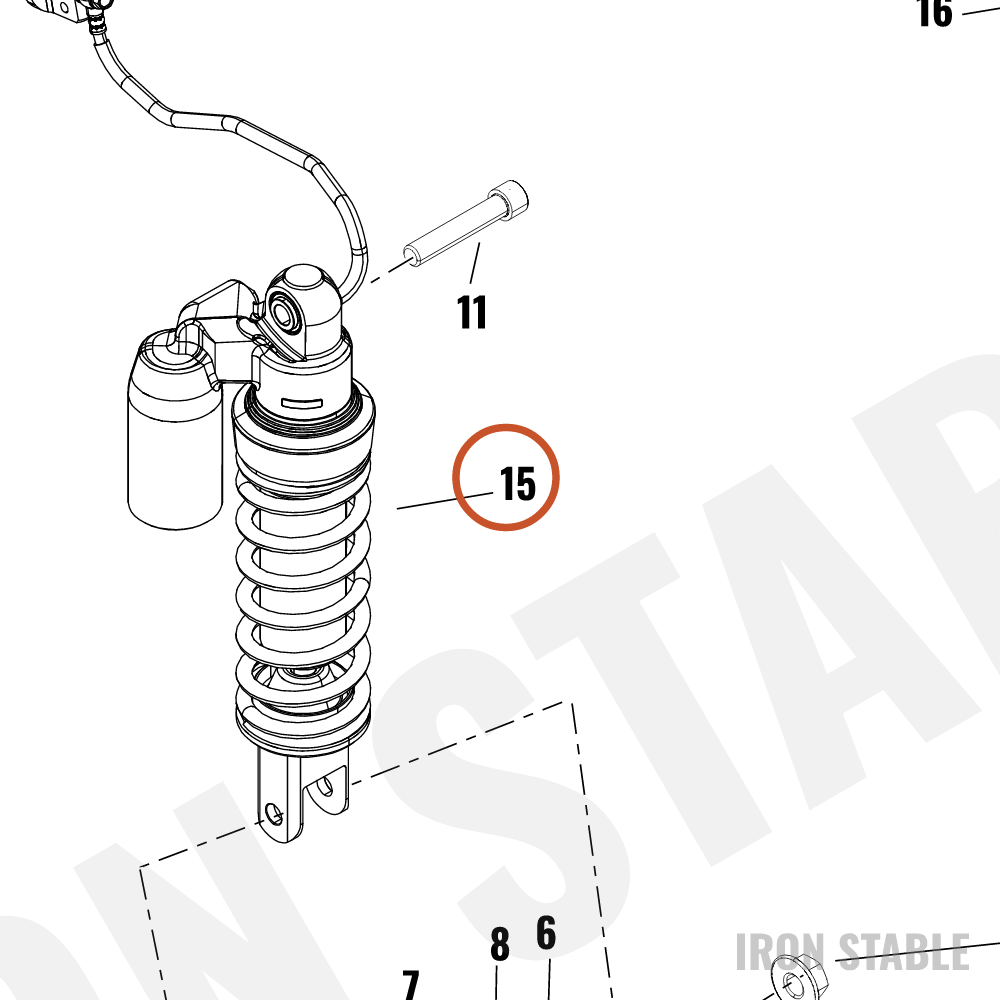 Harley-Davidson Shock, Rr, 58mm Stroke, Standard,