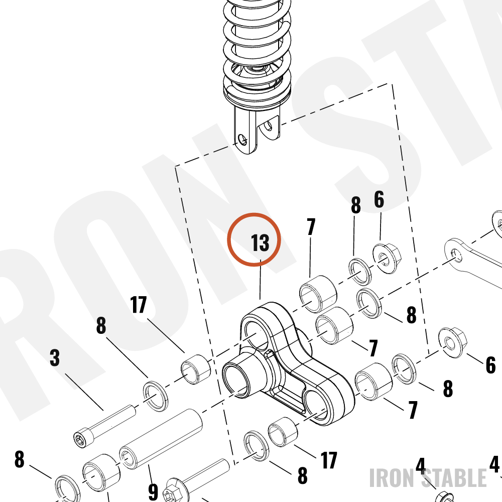 Harley-Davidson Link, Rr Spnsn, Rocker