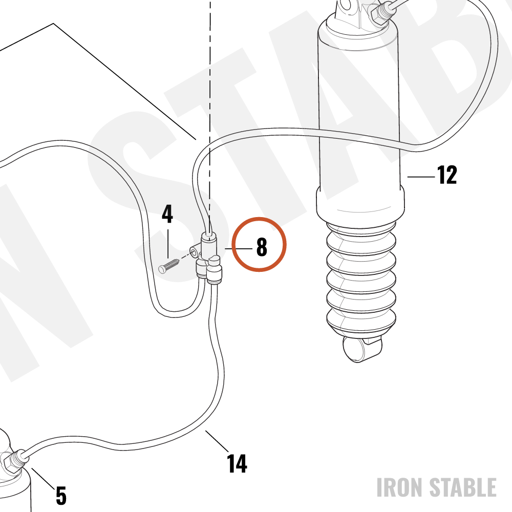 Harley-Davidson Push-In Union Fitting 5/32 Inc