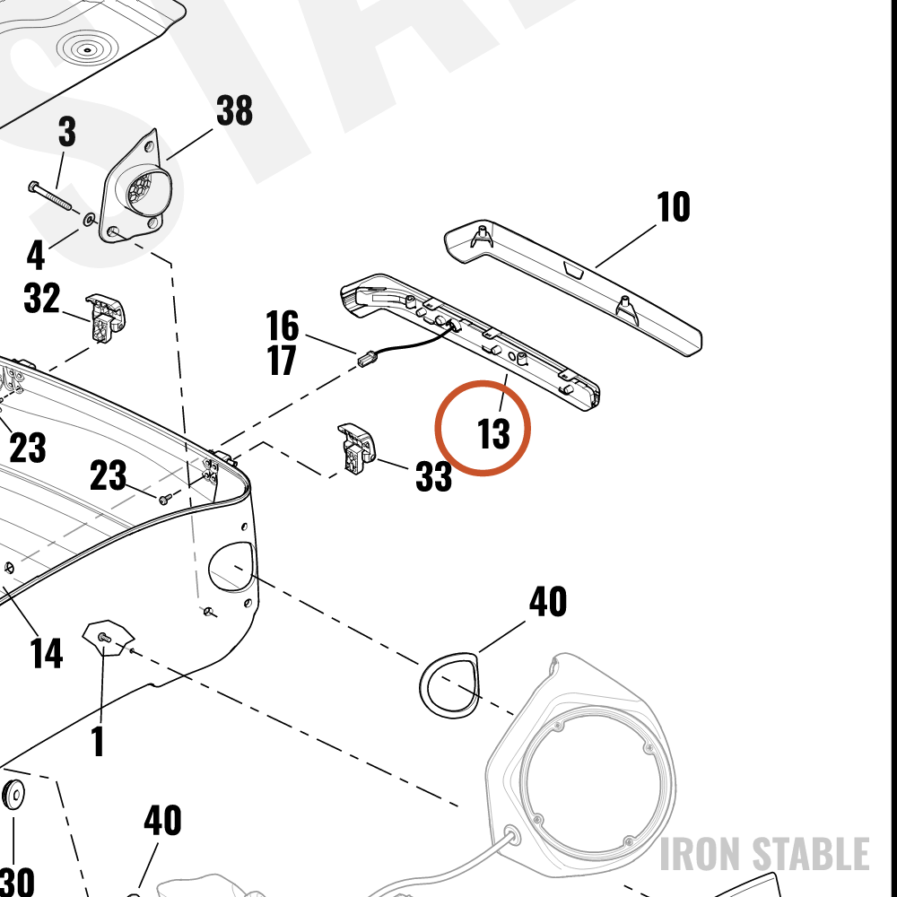 Harley-Davidson Light, Lh/T-Pak, Sidemarker, Smk'