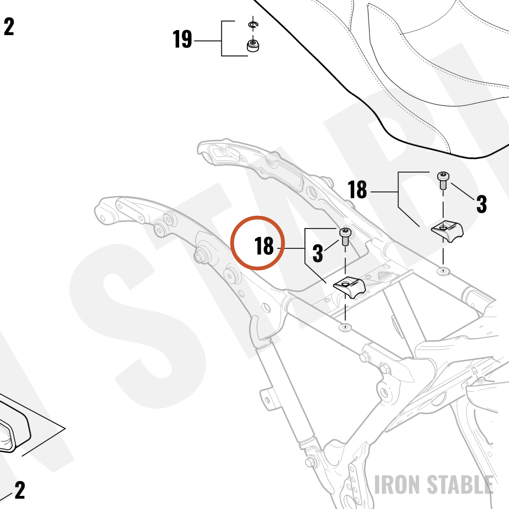 Harley-Davidson Kit-Seat Bumper, Flhx/Fltrx