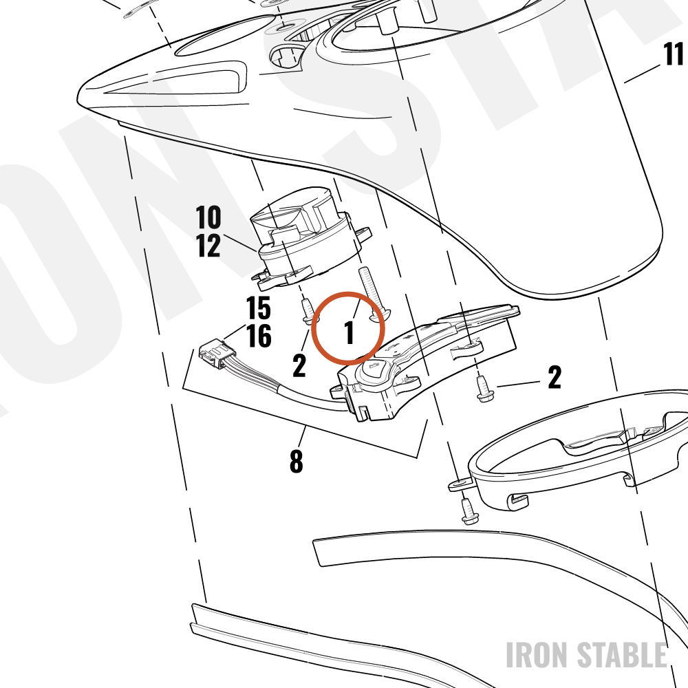 Harley-Davidson Screw, Carriage Bolt, Round Hd