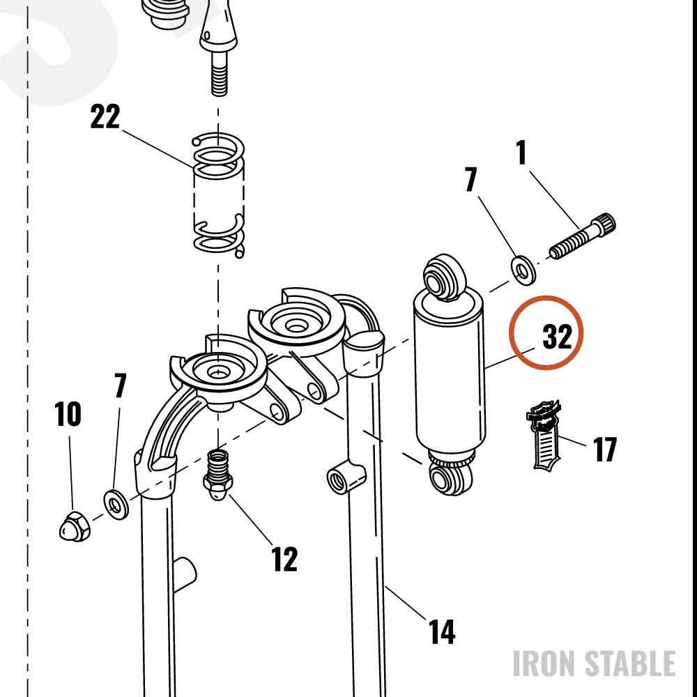 Harley-Davidson Shock, Rr, X