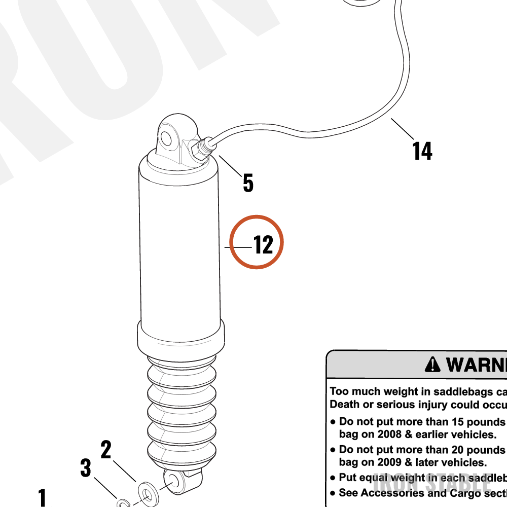 Harley-Davidson Shock Absorber, Rr