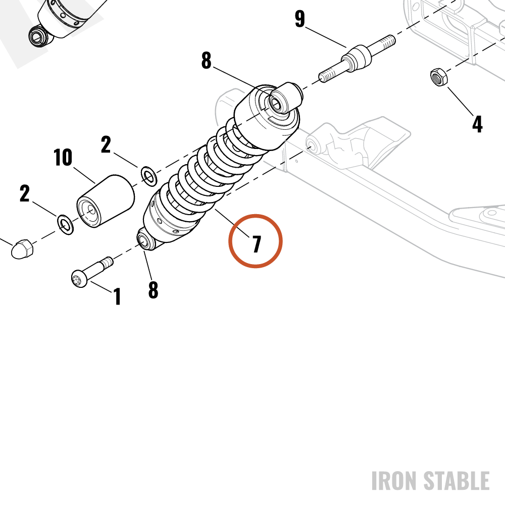 Harley-Davidson Shock Absorber Assembly, Rr