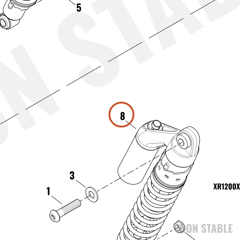 Harley-Davidson Shock Absorber, Lh