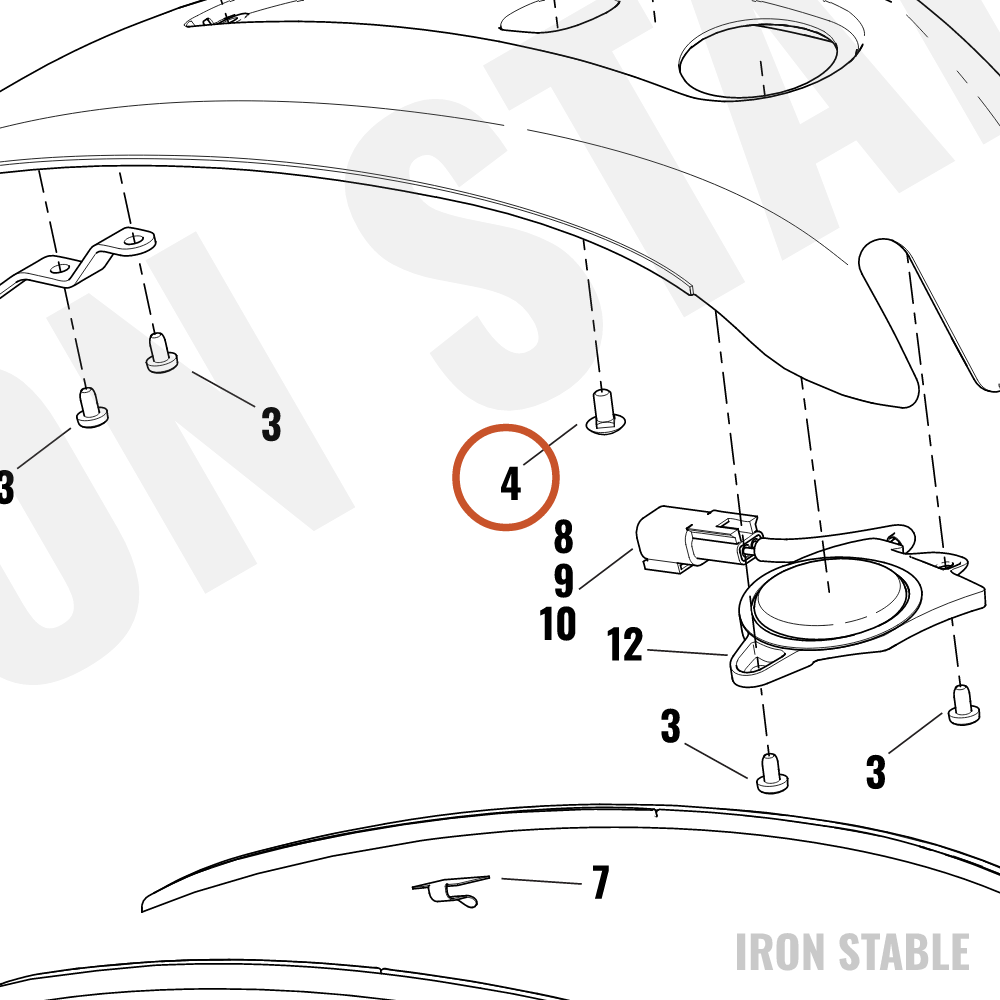 Harley-Davidson Screw, Carriage Bolt, Round Hd