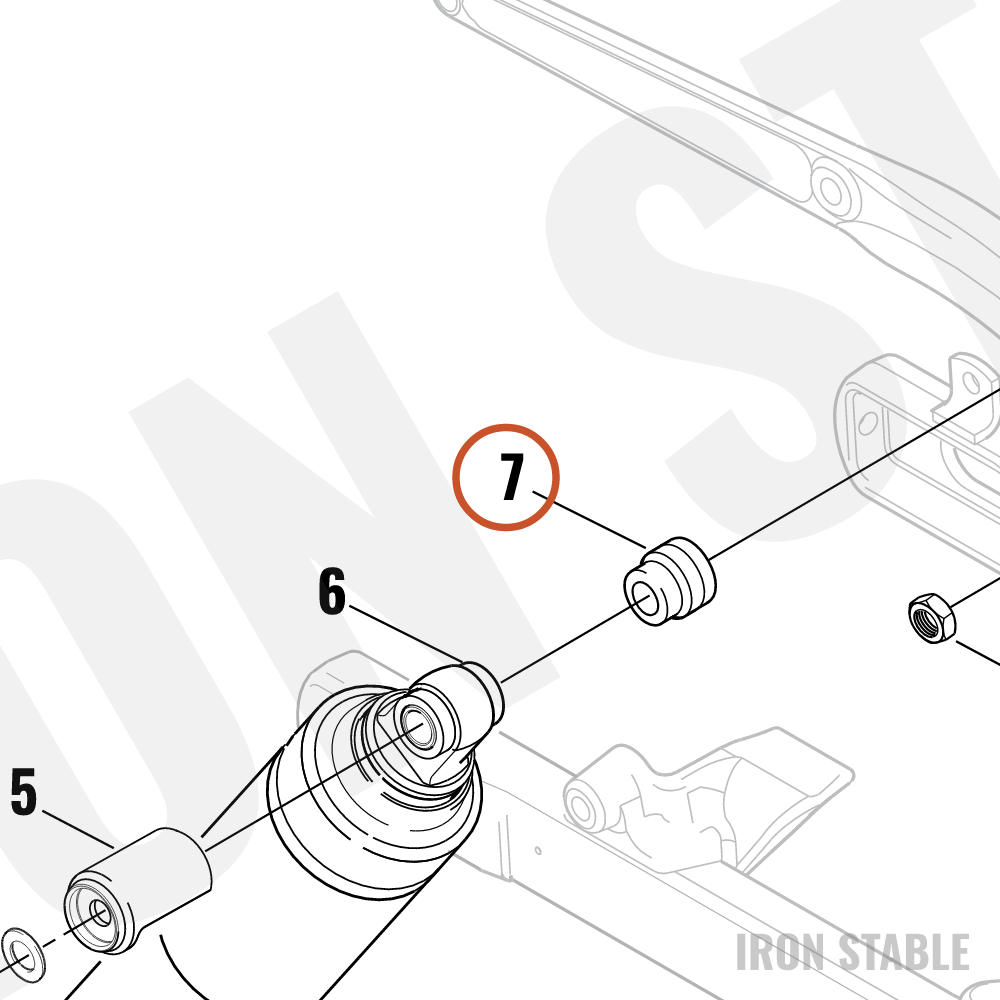 Harley-Davidson Spacer, Upper Shock, Rh