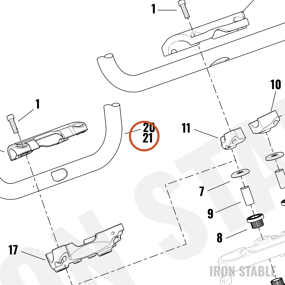 Harley-Davidson H-Bar, Snake, Black