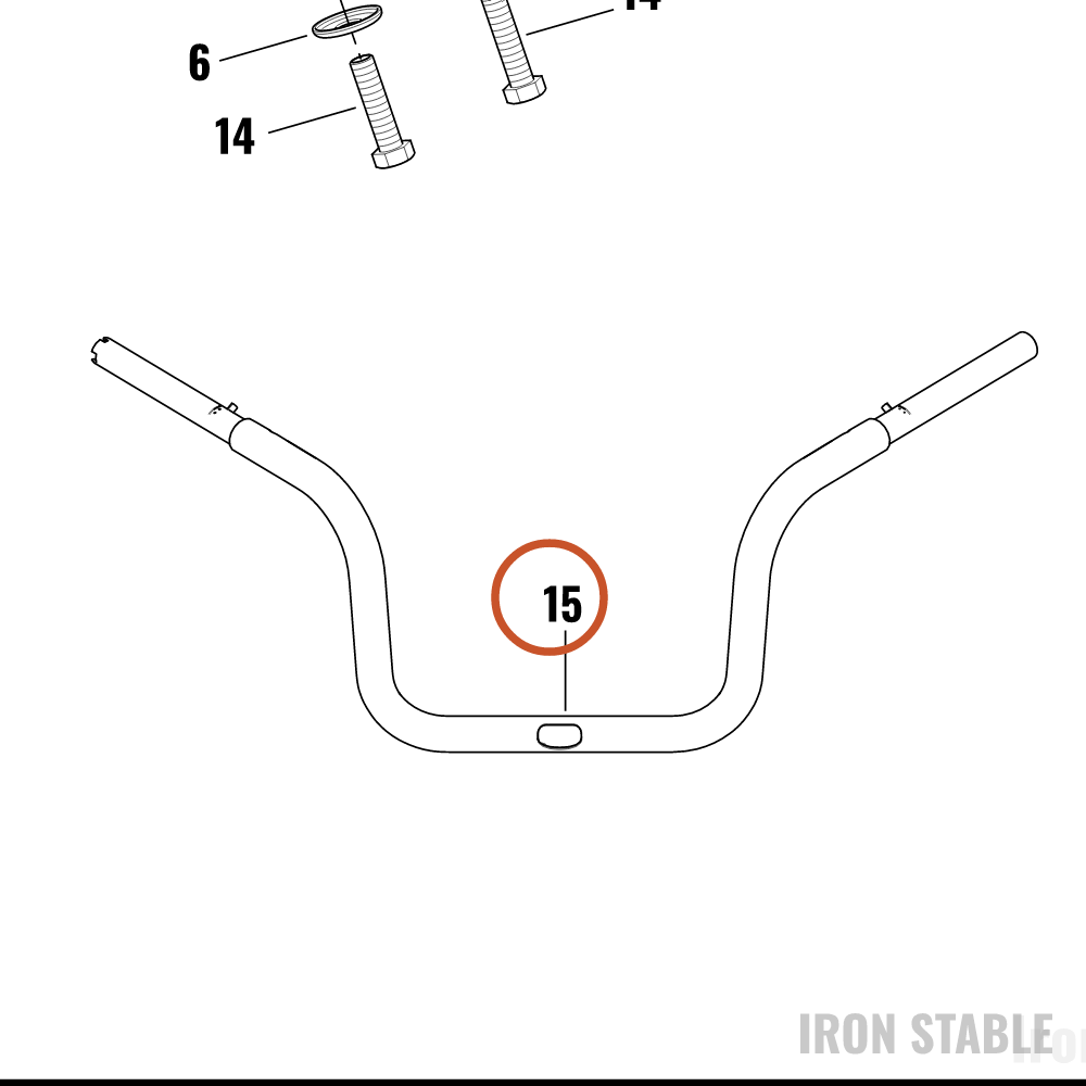 Harley-Davidson H-Bar, Assembly, Chrome