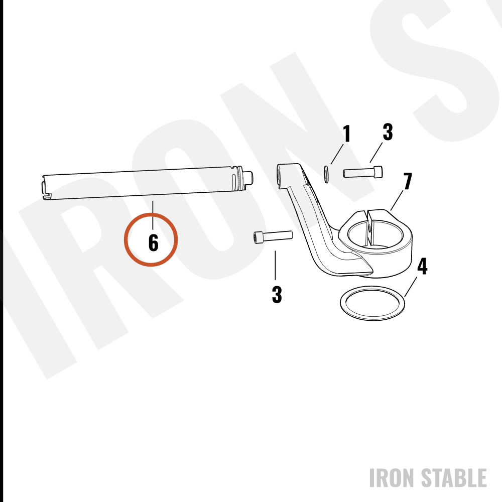 Harley-Davidson H-Bar, Weldment, Rh, Clip-On