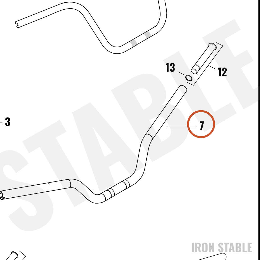 Harley-Davidson H-Bar, Low Rise, Painted